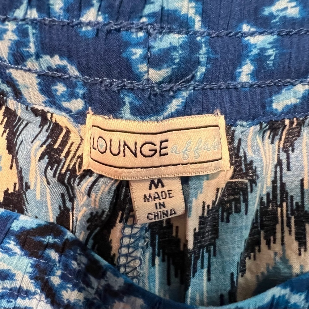 LOUNGE AFFAIR (NWOT) PJ SET (TOP & BOTTOM) SIZE M. DRAWSTRING WAIST - Picture 11 of 12